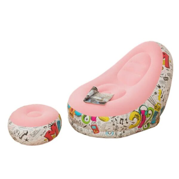 Ultra-Comfort Inflatable Lounge Chair & Ottoman Set