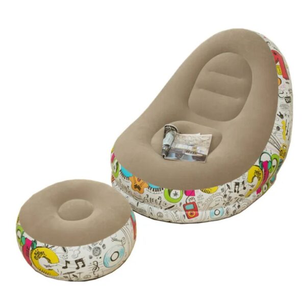 Ultra-Comfort Inflatable Lounge Chair & Ottoman Set