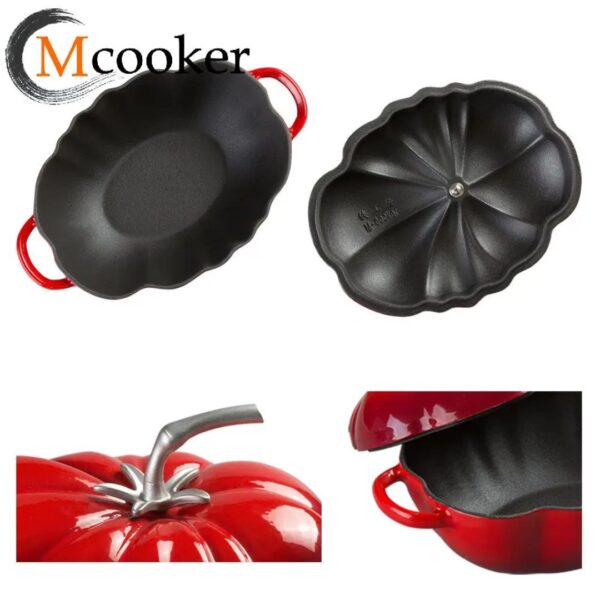 3-Quart Tomato Enameled Cast Iron Cocotte