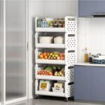 5-Tier Slim Rolling Utility Trolley & Organizer