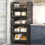 5-Tier Slim Rolling Utility Trolley & Organizer