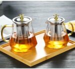 1200ml Diamond Borosilicate Glass Teapot