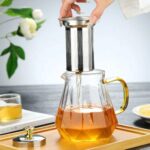 1200ml Diamond Borosilicate Glass Teapot