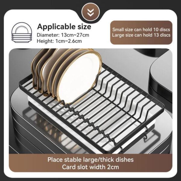 2-Tier Heavy-Duty Stainless Steel Dish Rack