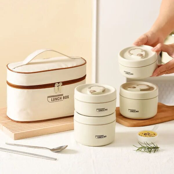 4-in-1 Insulated Lunch Box & Thermal Bag Set