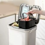 34L Modern Japanese-Style 3-in-1 Recycling Bin