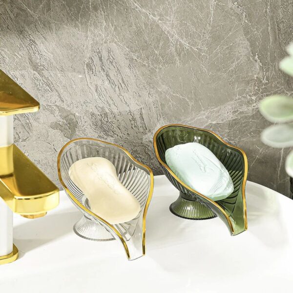 Leaf-Shaped Self-Draining Soap Holder