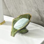 Leaf-Shaped Self-Draining Soap Holder
