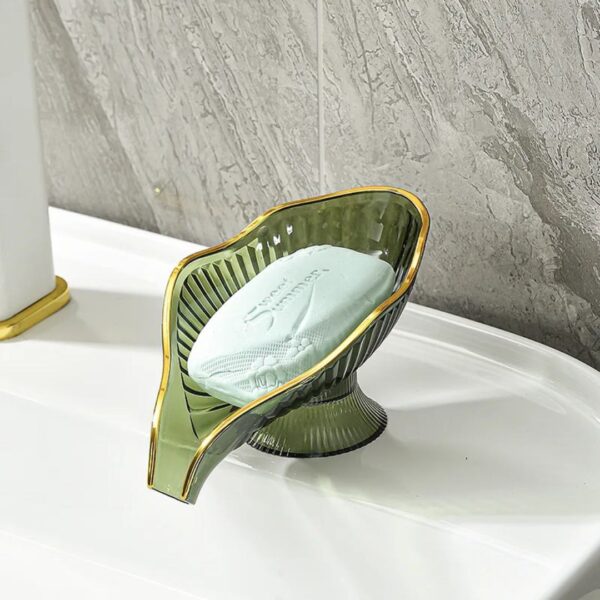 Leaf-Shaped Self-Draining Soap Holder