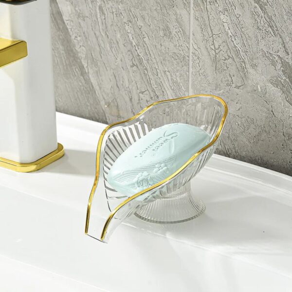 Leaf-Shaped Self-Draining Soap Holder