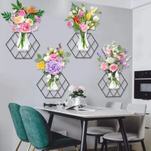 Hexagonal Wall-Mounted Floral Gallery