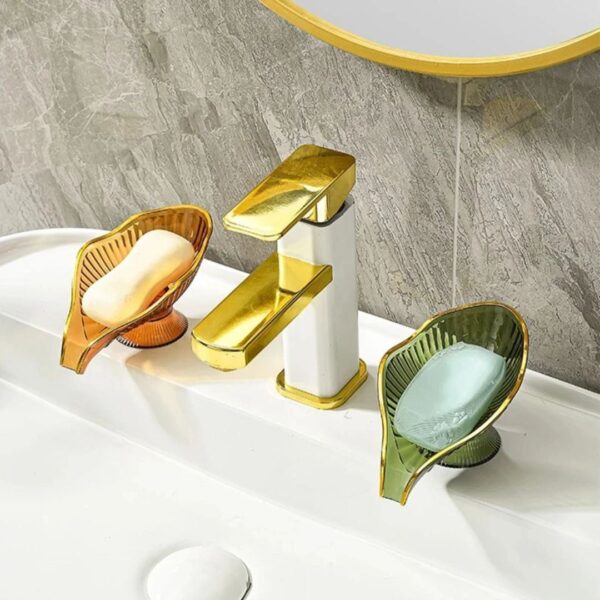 Leaf-Shaped Self-Draining Soap Holder