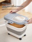 Airtight Foldable Bulk Food & Cereal Storage Bin