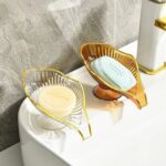 Leaf-Shaped Self-Draining Soap Holder