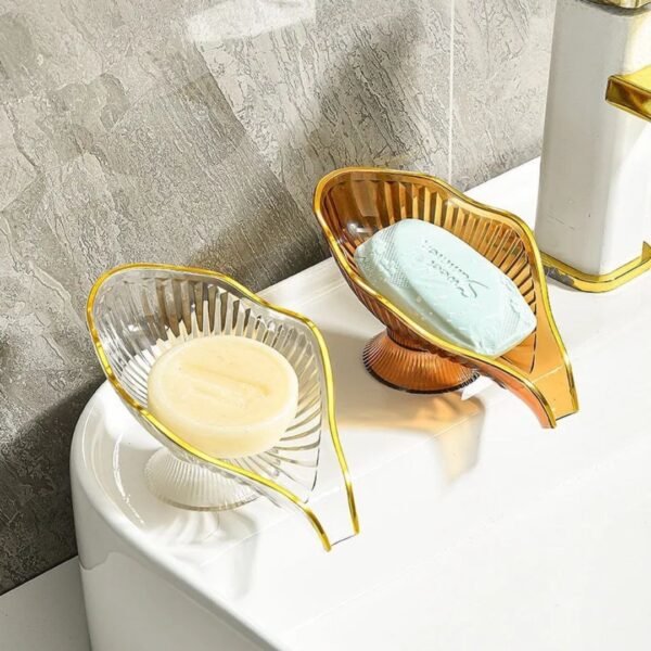 Leaf-Shaped Self-Draining Soap Holder