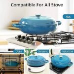 4-Quart Enameled Cast Iron Casserole Skillet