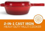 2-in-1 Professional Enameled Cast Iron Multi-Cooker