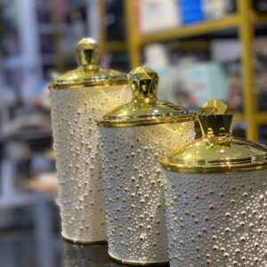 3-Piece Beaded Canister