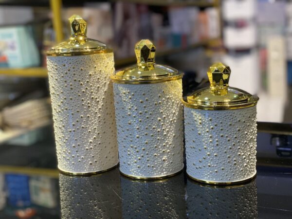 3-Piece Beaded Canister