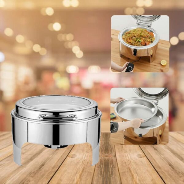 6.0L Silver-Plated Stainless Steel Chafing Dish