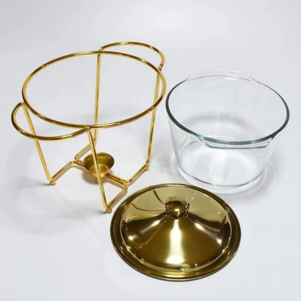 Royal-Glass 4.0L Soup Warmer & Glass Chafing Dish