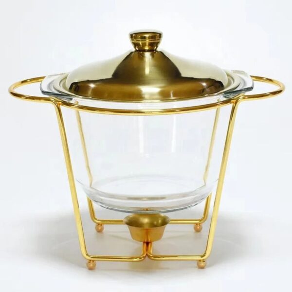 Royal-Glass 4.0L Soup Warmer & Glass Chafing Dish