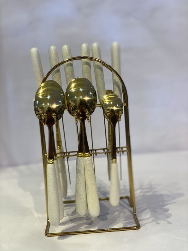 24-Piece Luxury Cutlery Set with Nordic Display Stand