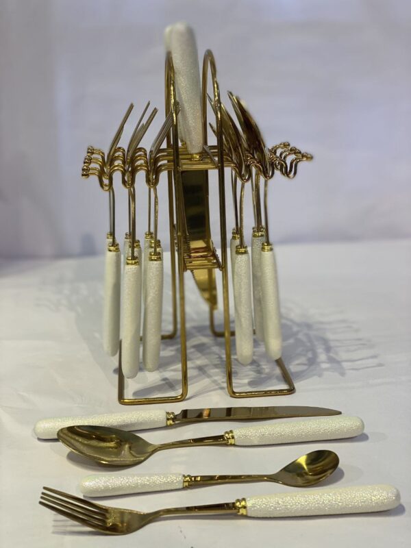 24-Piece Luxury Cutlery Set with Nordic Display Stand