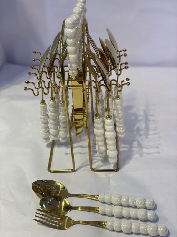 24-Piece Luxury Cutlery Set with Nordic Display Stand