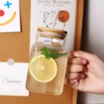 500ml Elite Borosilicate Glass Mug & Straw Set