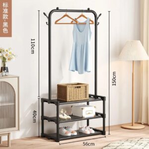3-in-1 Mobile Garment & Shoe Storage Rack