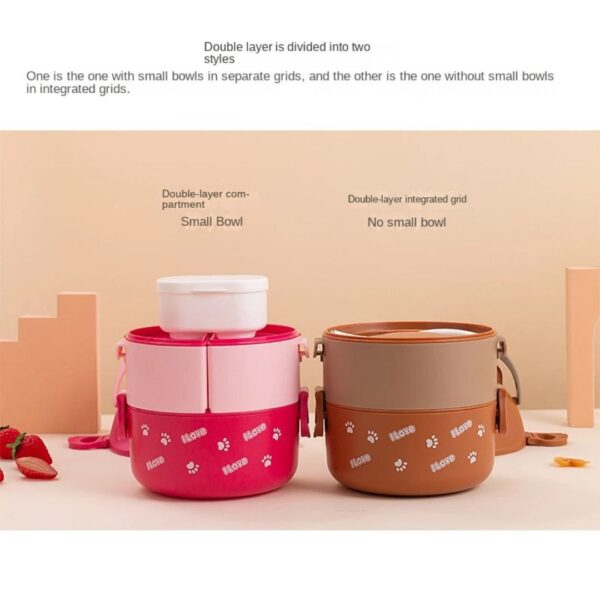 2-Layer Stackable Bento Box & Sauce Bowl