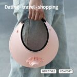 3-Speed Rechargeable Pink Sun Visor Fan