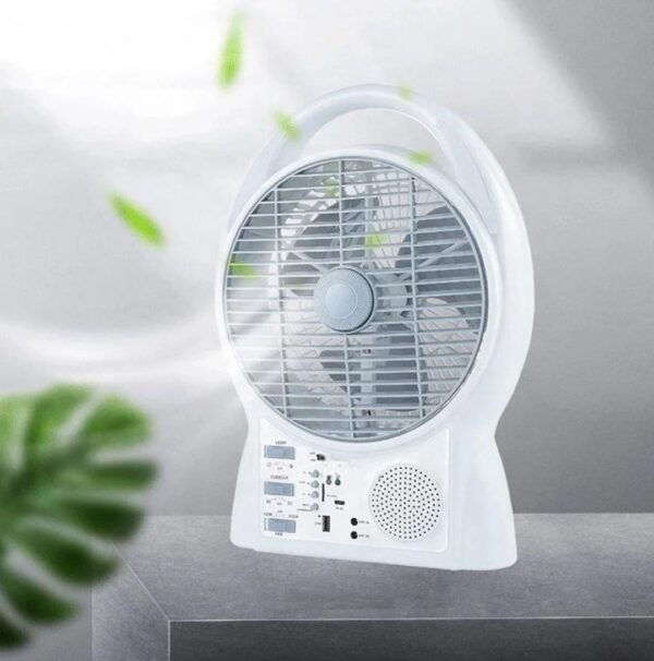 6-in-1 Solar-Powered Emergency Fan & Light