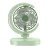 Half-Moon Rechargeable Desk Fan with Fill Light