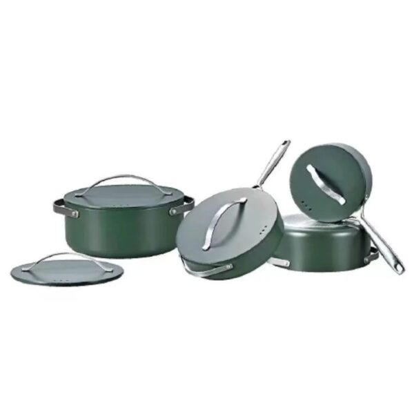 Uakeen 4-Piece Professional Granite Non-Stick Cookware Set
