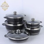 Dessini Italy 5-Piece Jumbo Granite Non-Stick Cookware Set