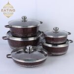 Dessini Italy 5-Piece Jumbo Granite Non-Stick Cookware Set