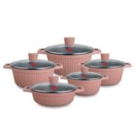 5-Piece Professional Die-Cast Granite Cookware Set