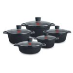 5-Piece Professional Die-Cast Granite Cookware Set