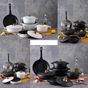 6-Piece Die-Cast Granite Non-Stick Cookware Set