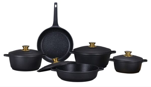 6-Piece Die-Cast Granite Non-Stick Cookware Set