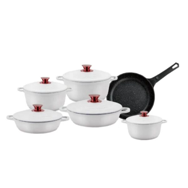 6-Piece Die-Cast Granite Non-Stick Cookware Set