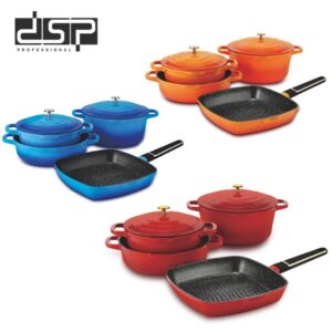 DSPS Professional 4-Piece Die-Cast Granite Cookware Set