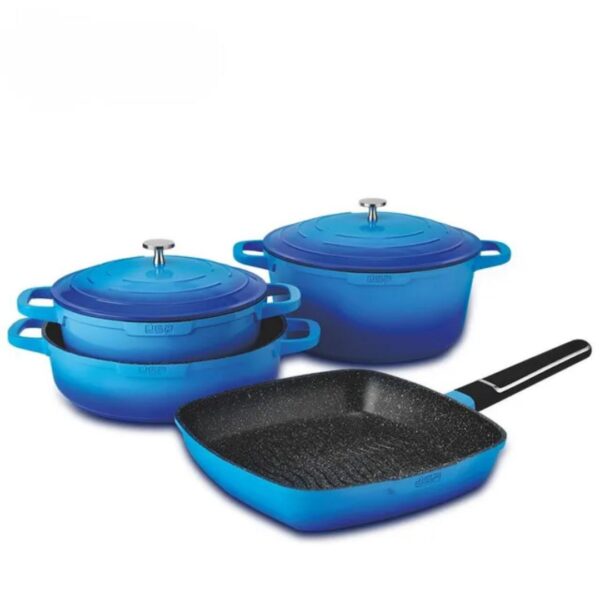 DSPS Professional 4-Piece Die-Cast Granite Cookware Set
