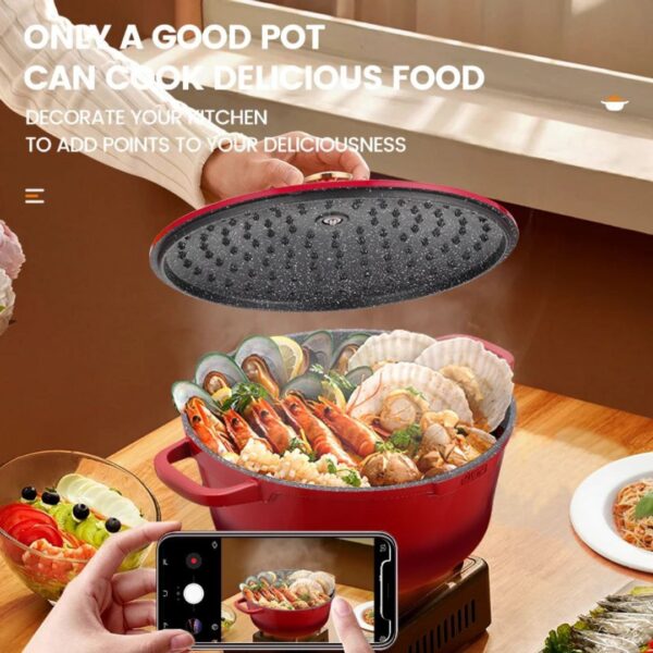 DSPS Professional 4-Piece Die-Cast Granite Cookware Set