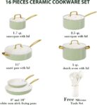 6-Piece Non-Toxic Ceramic Cookware & Utensil Set
