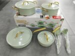 4-Piece Hard Anodized Ceramic Casserole Set