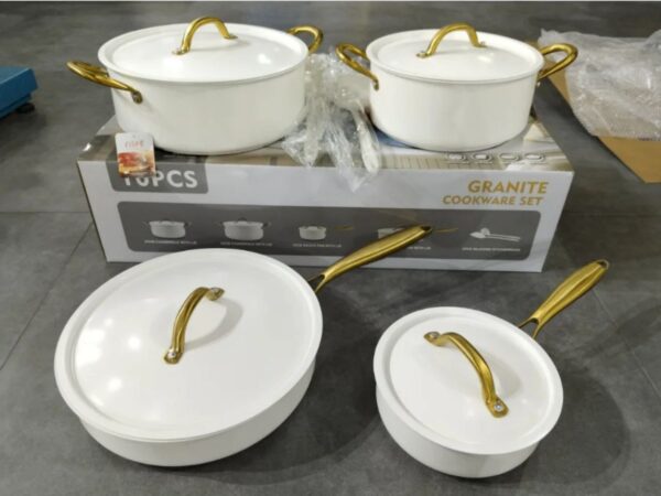 4-Piece Hard Anodized Ceramic Casserole Set