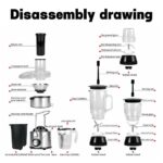 800W 4-in-1 Professional Centrifugal Juicer & Food Processor Set